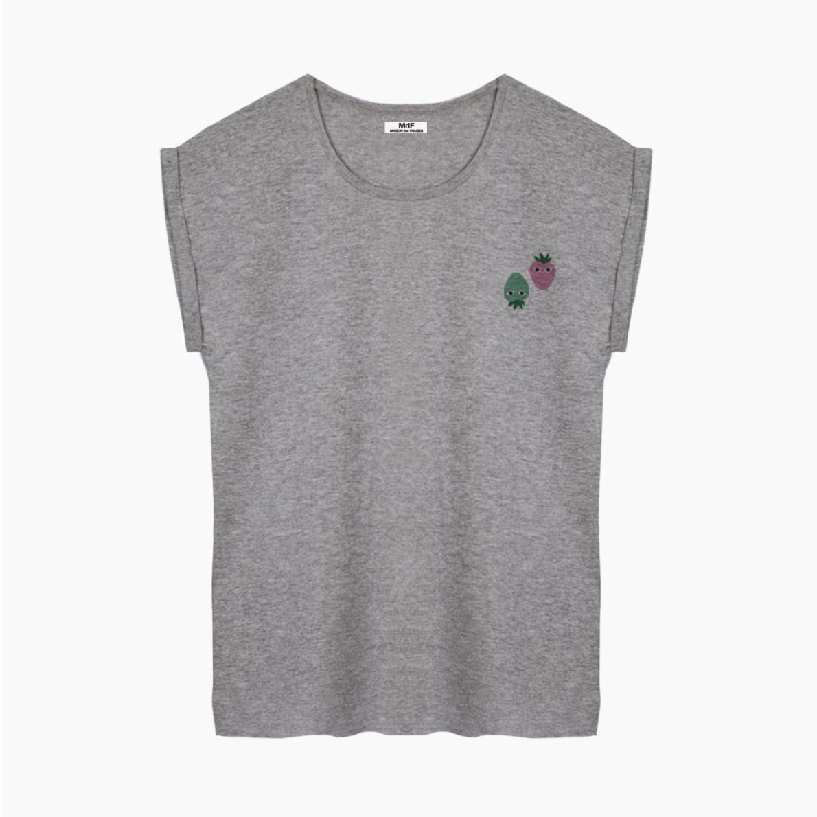 T-shirt ♀ “Fraises menthe & rose”