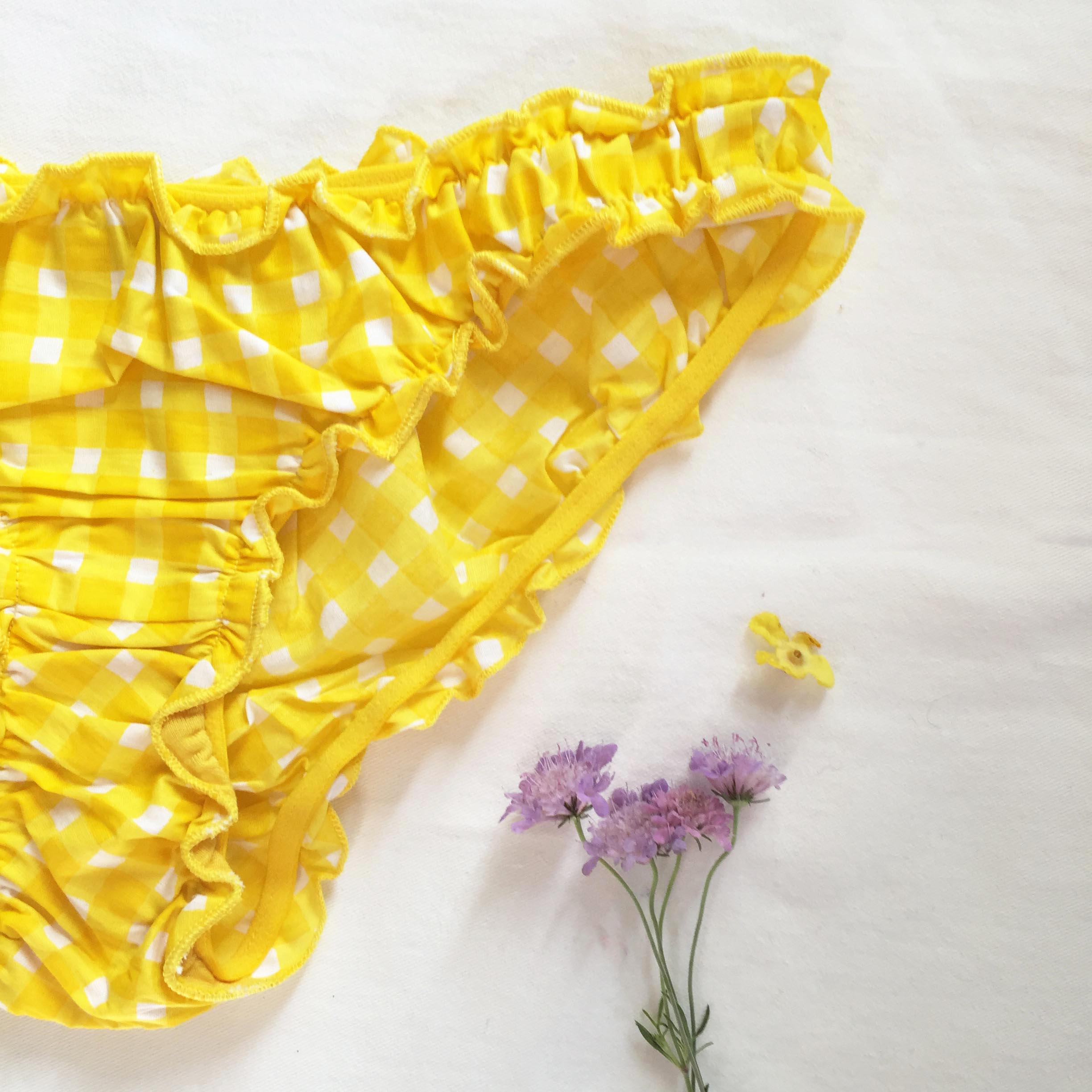 Culotte Simone vichy citron