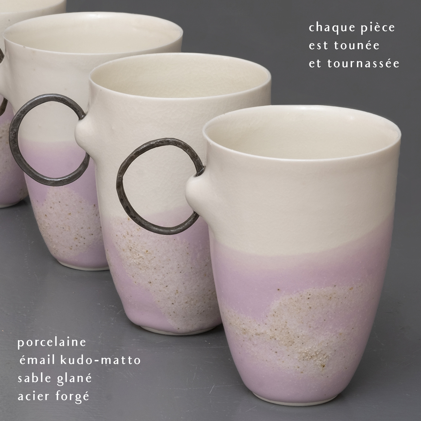 mug porcelaine acier