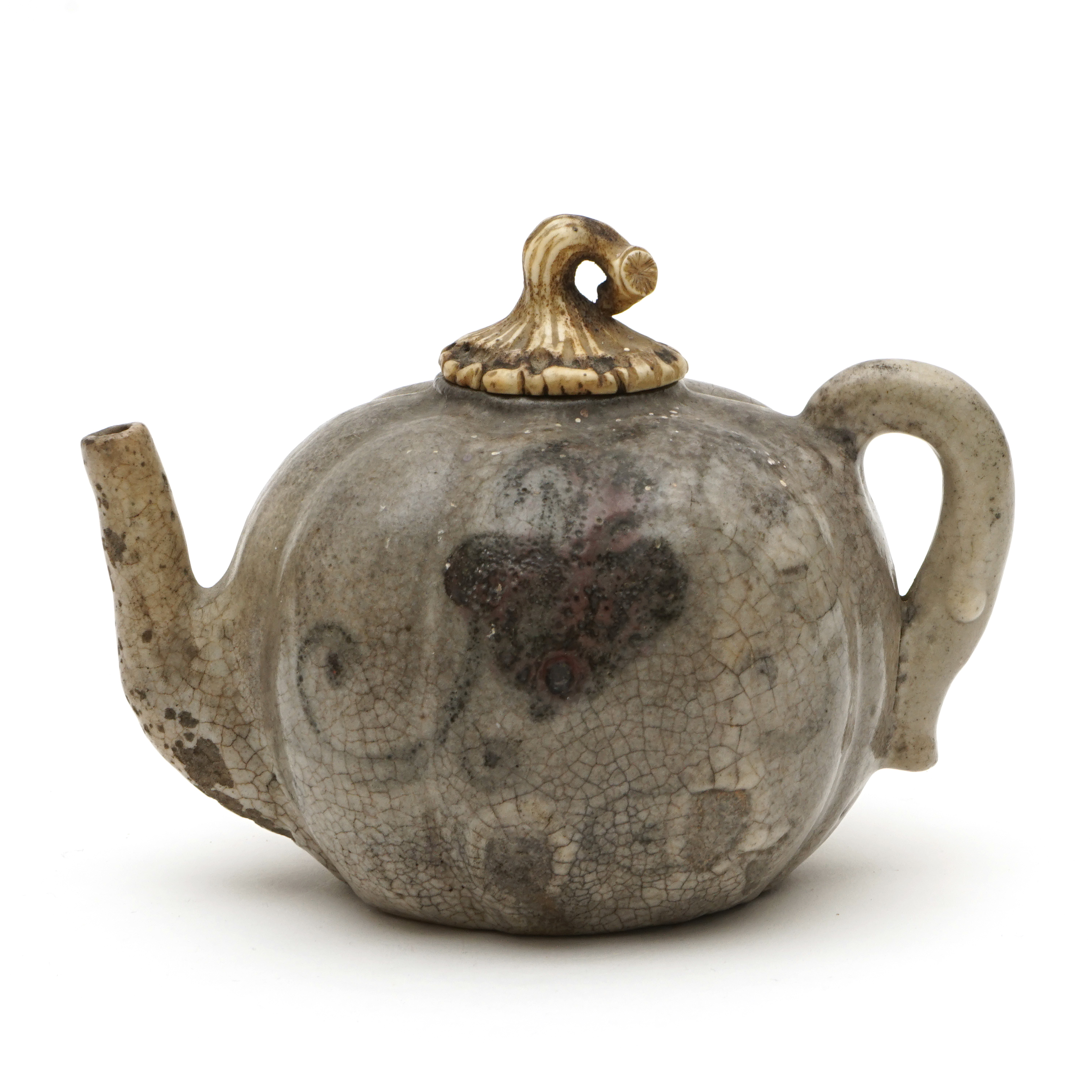 Theiere-ancienne-gres-emaille-artisanal-asiatique-xxe
