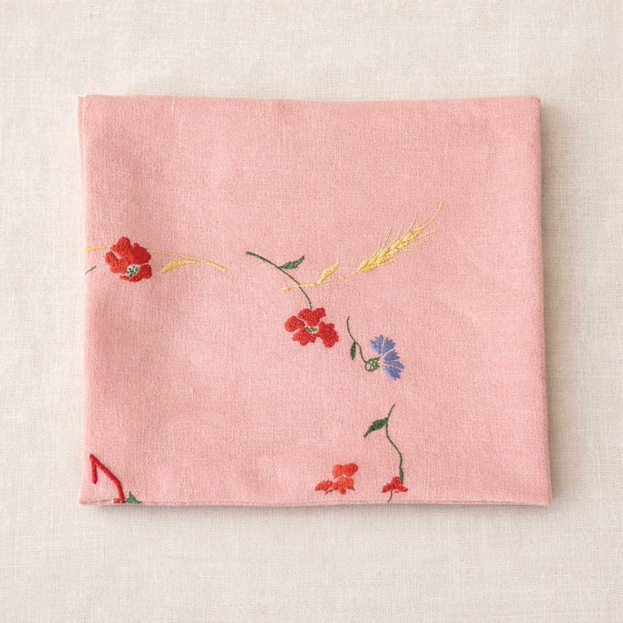 nappe-ancienne-lin-brodee-main-rose-poudre