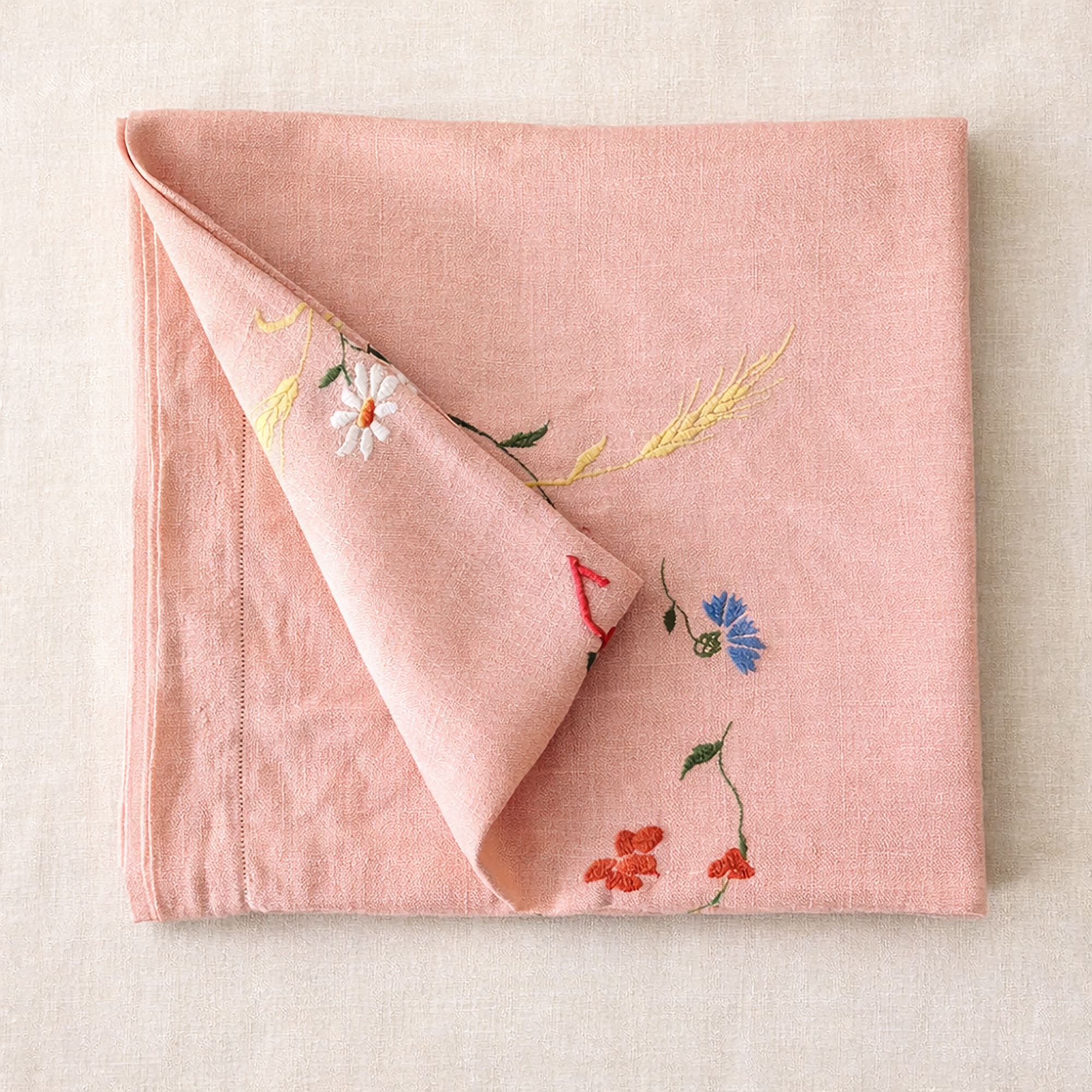 nappe-ancienne-lin-brodee-main-rose-poudre