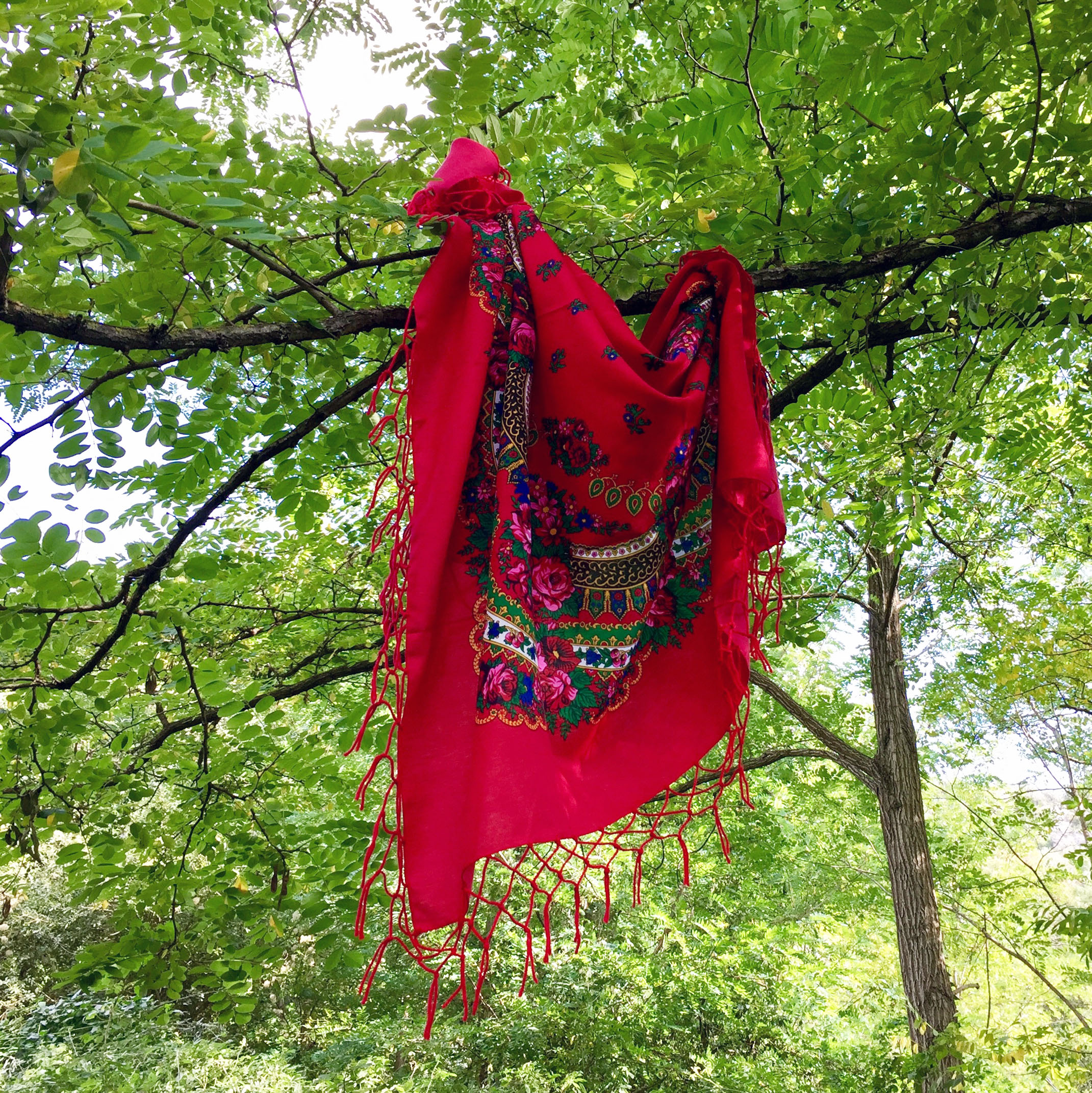 Foulard slave rouge coquelicot