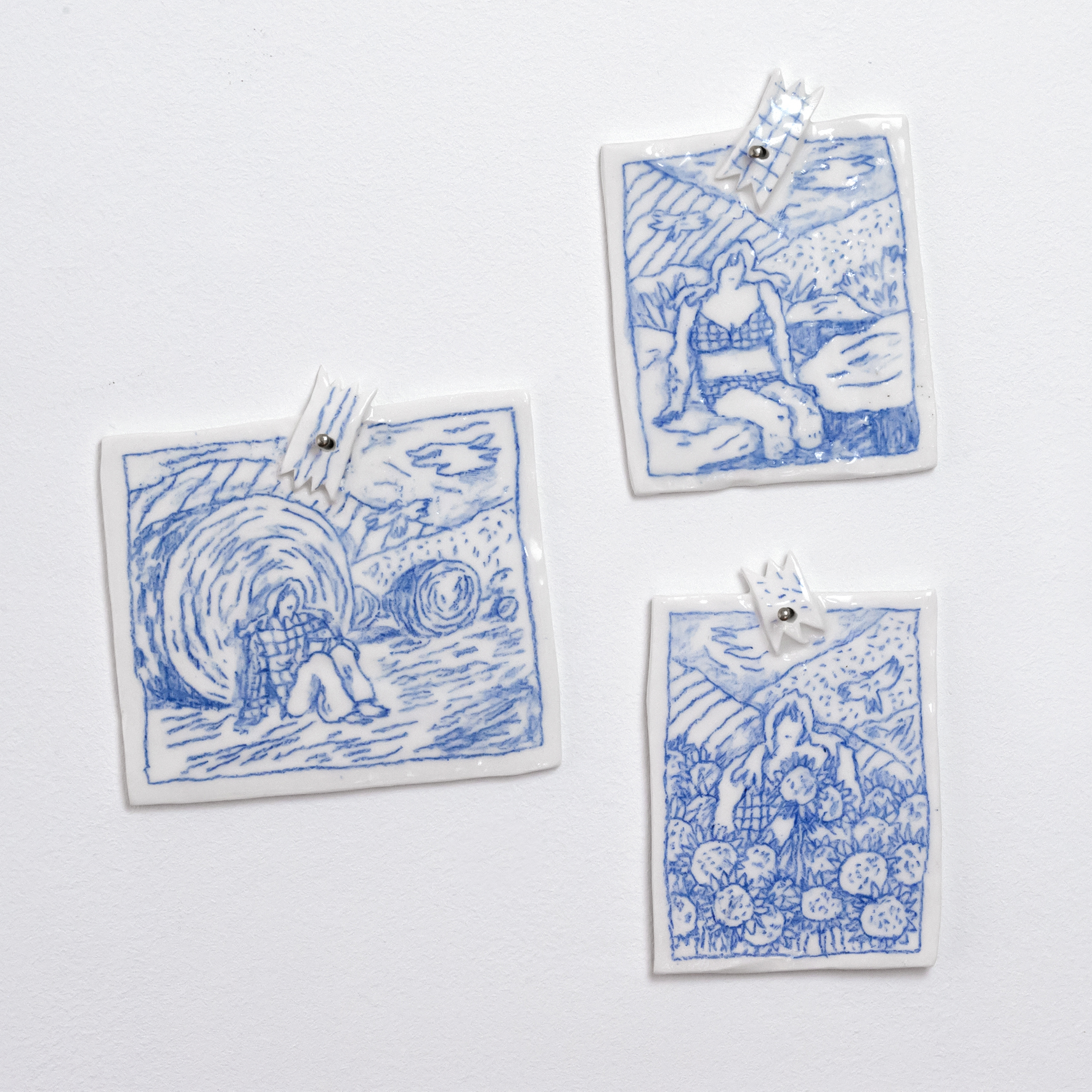 cartes murales et tableaux en porcelaine dessinée