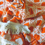 manamu_jete de lit seventies laine orange vintage