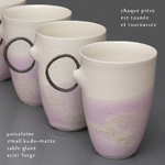mug porcelaine acier