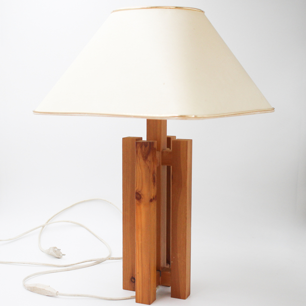 Lampe Vintage Scandinave Cruciforme En Bois Maison D Coration Leshop