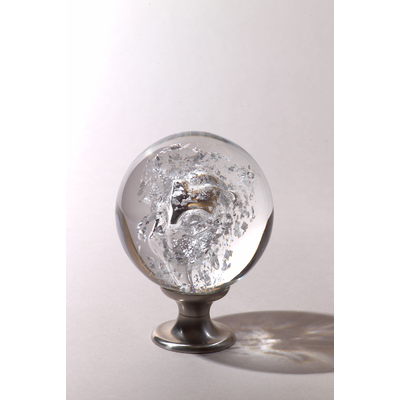 paillon d'argent pied inox brossé