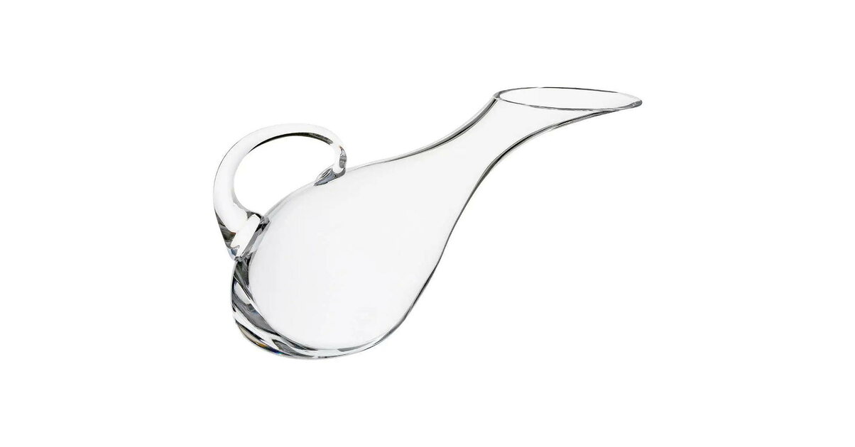 EDZARD Carafe à Décanter En Forme De Canard - 0,9 Litres, Hauteur 26 Cm, Éléments Argentés Nobles