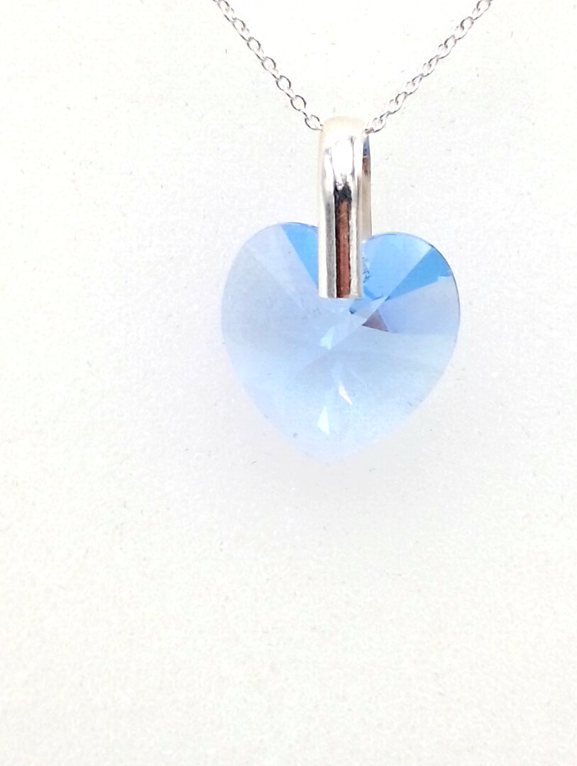 Pendentif Ancien Coeur En Pâte De Verre - Modèle N116 - Occasion - Bijou Vintage Sans Marque