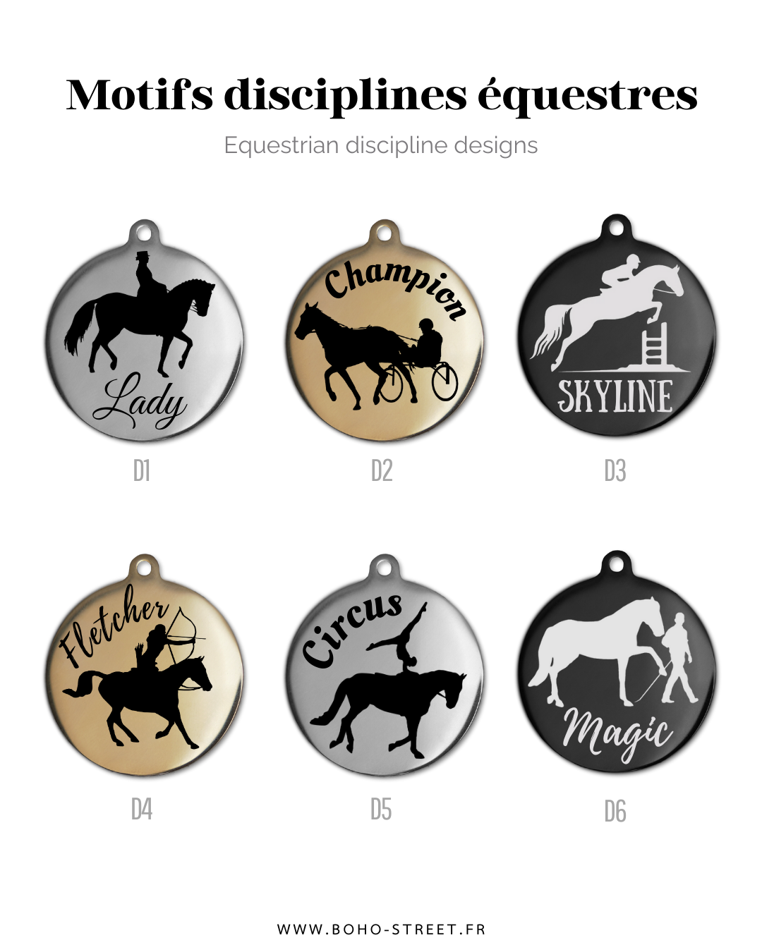Motifs disciplines équestres