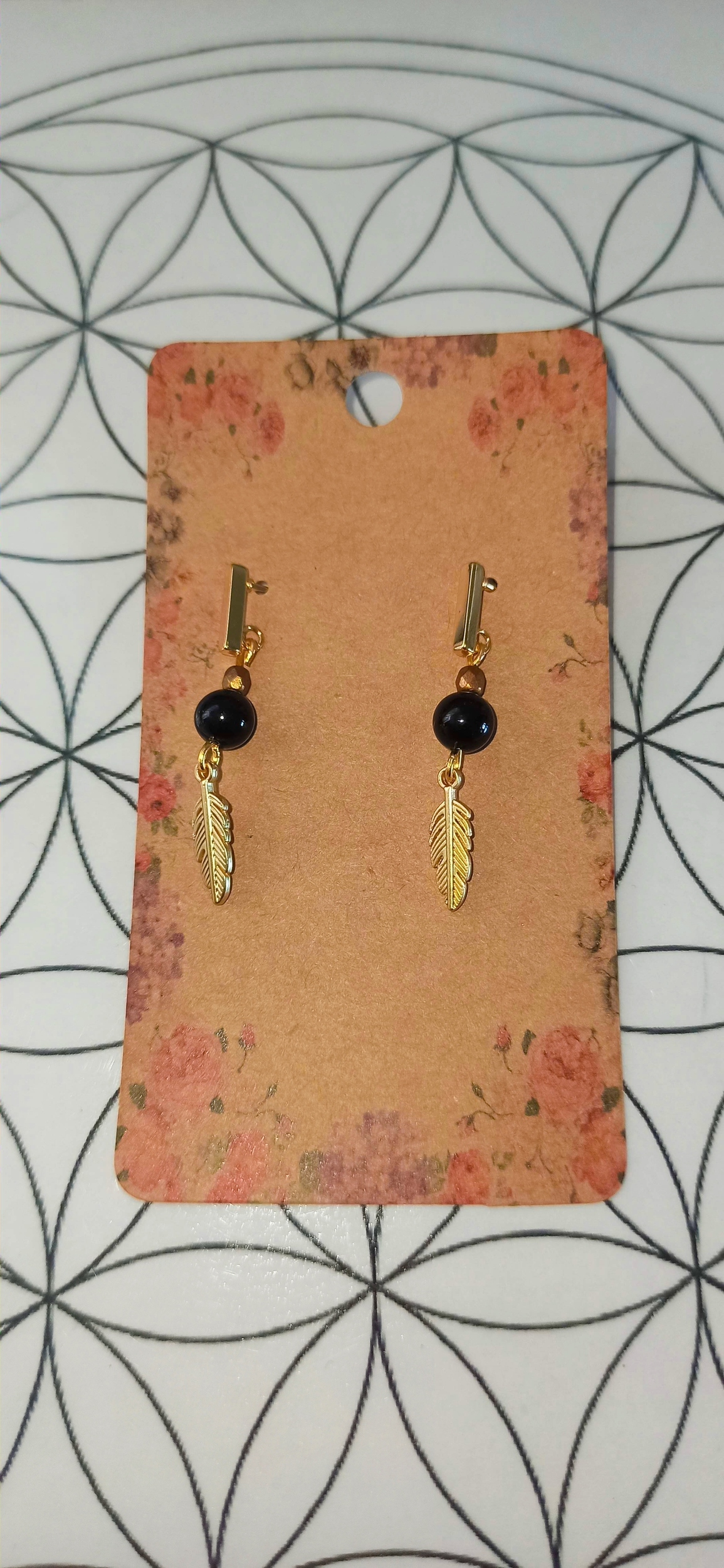 Boucles d\'oreilles Plumes d\'or