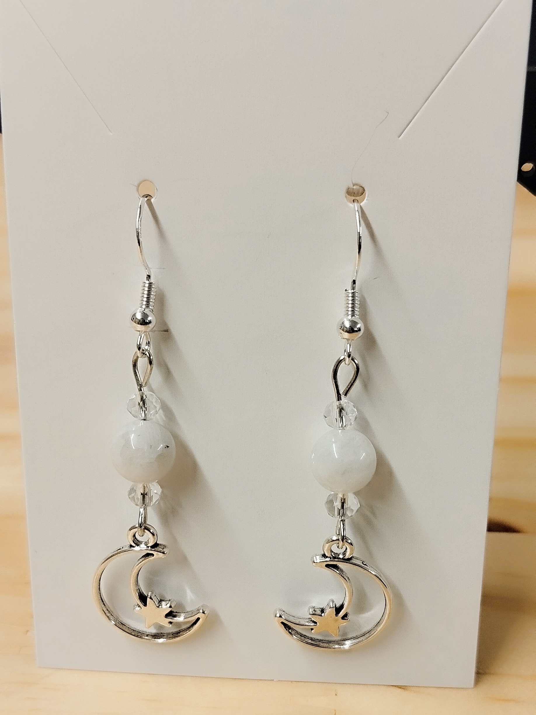 Boucles d\'oreilles Lune étoilée
