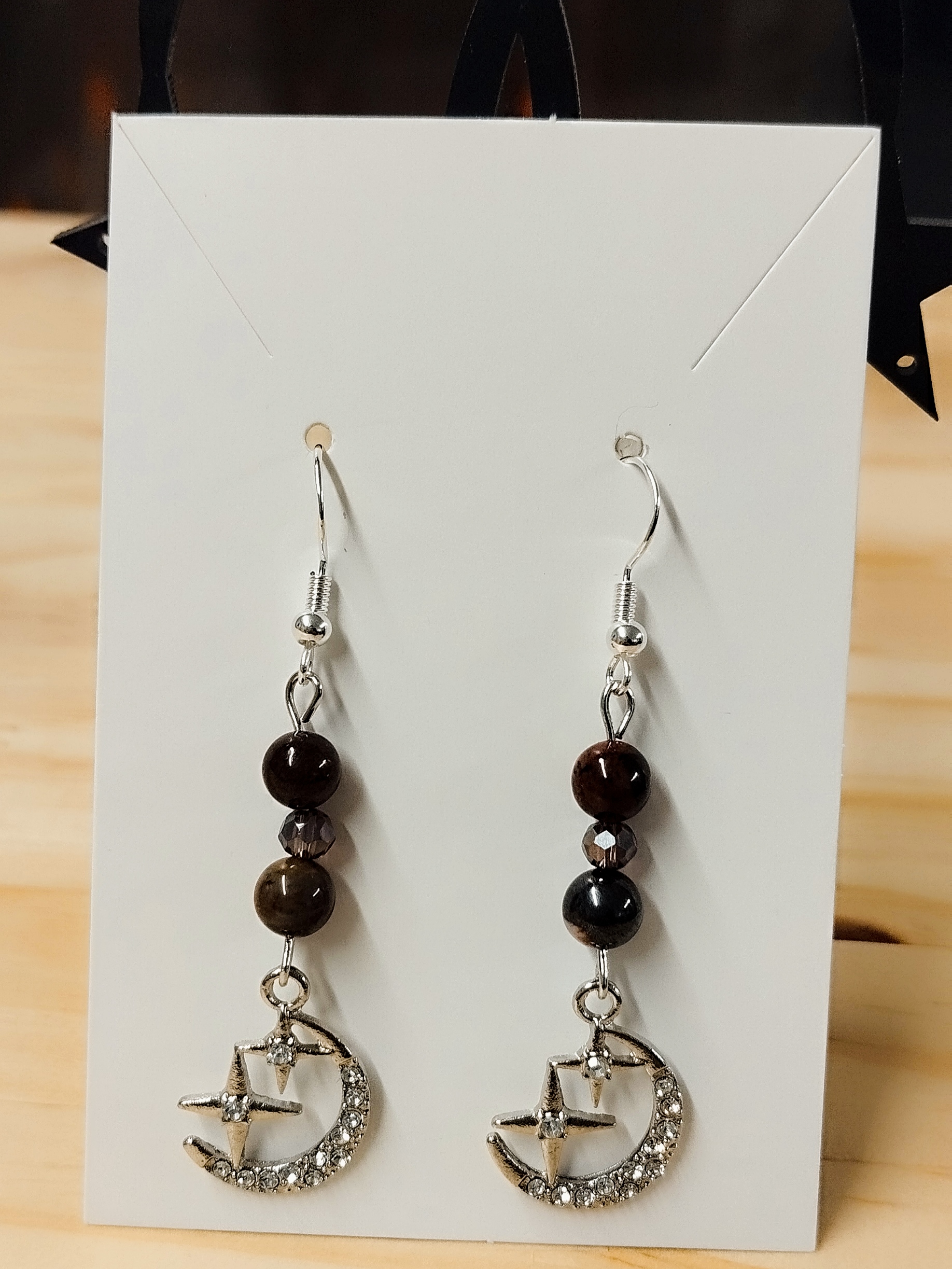 Boucles d\'oreilles Lune étincelante