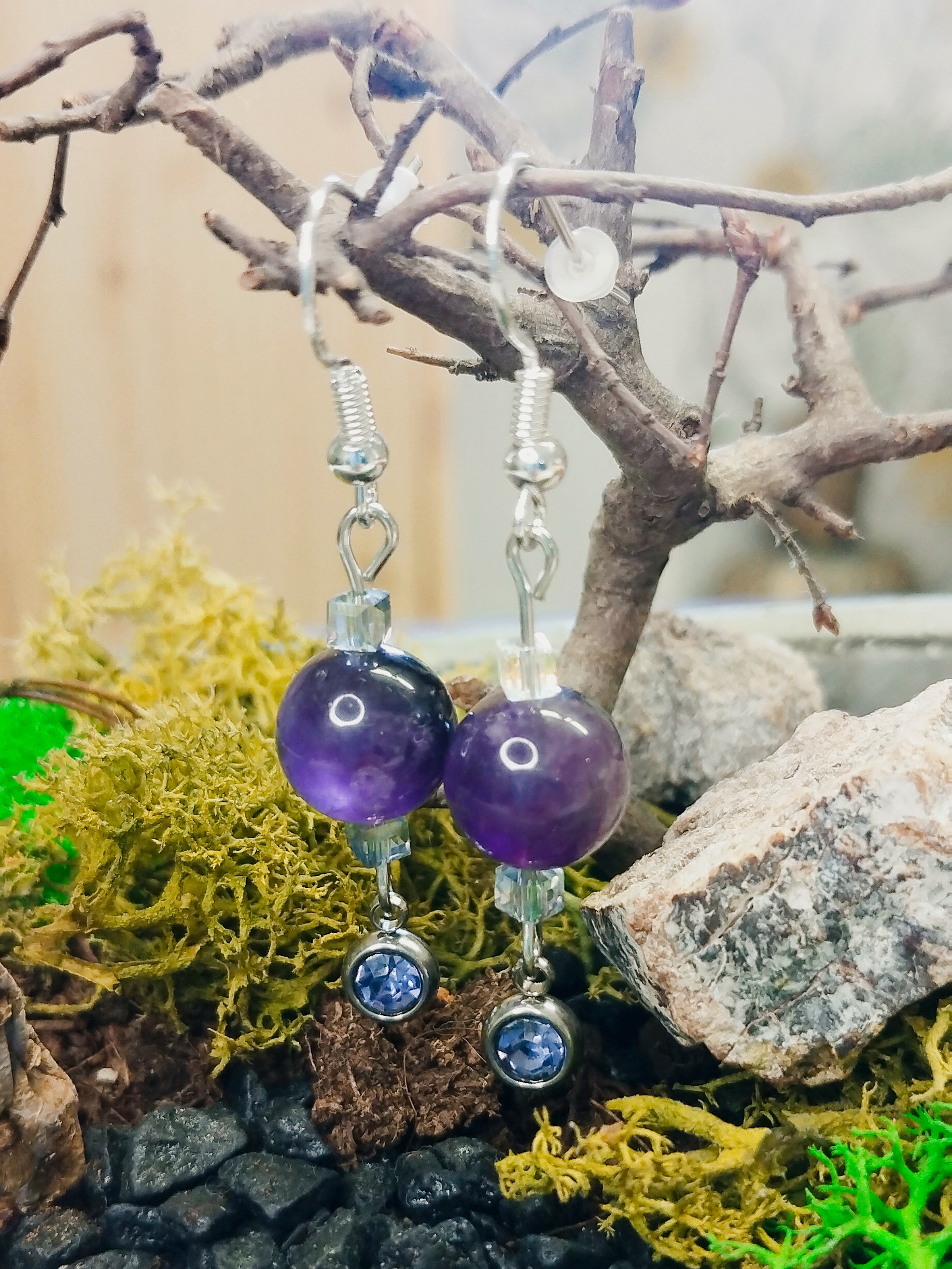 Boucles d\'oreilles Améthyste