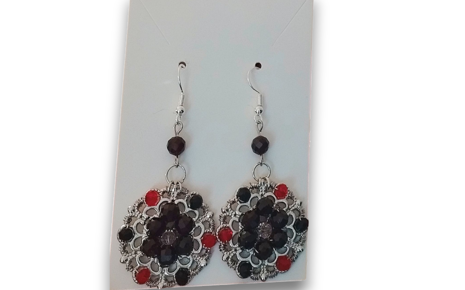 Boucles d\'oreilles Grenat