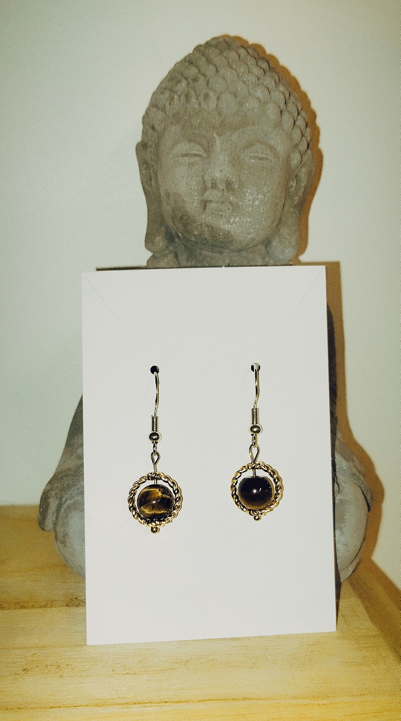 Boucles d\'oreilles Oeil de tigre