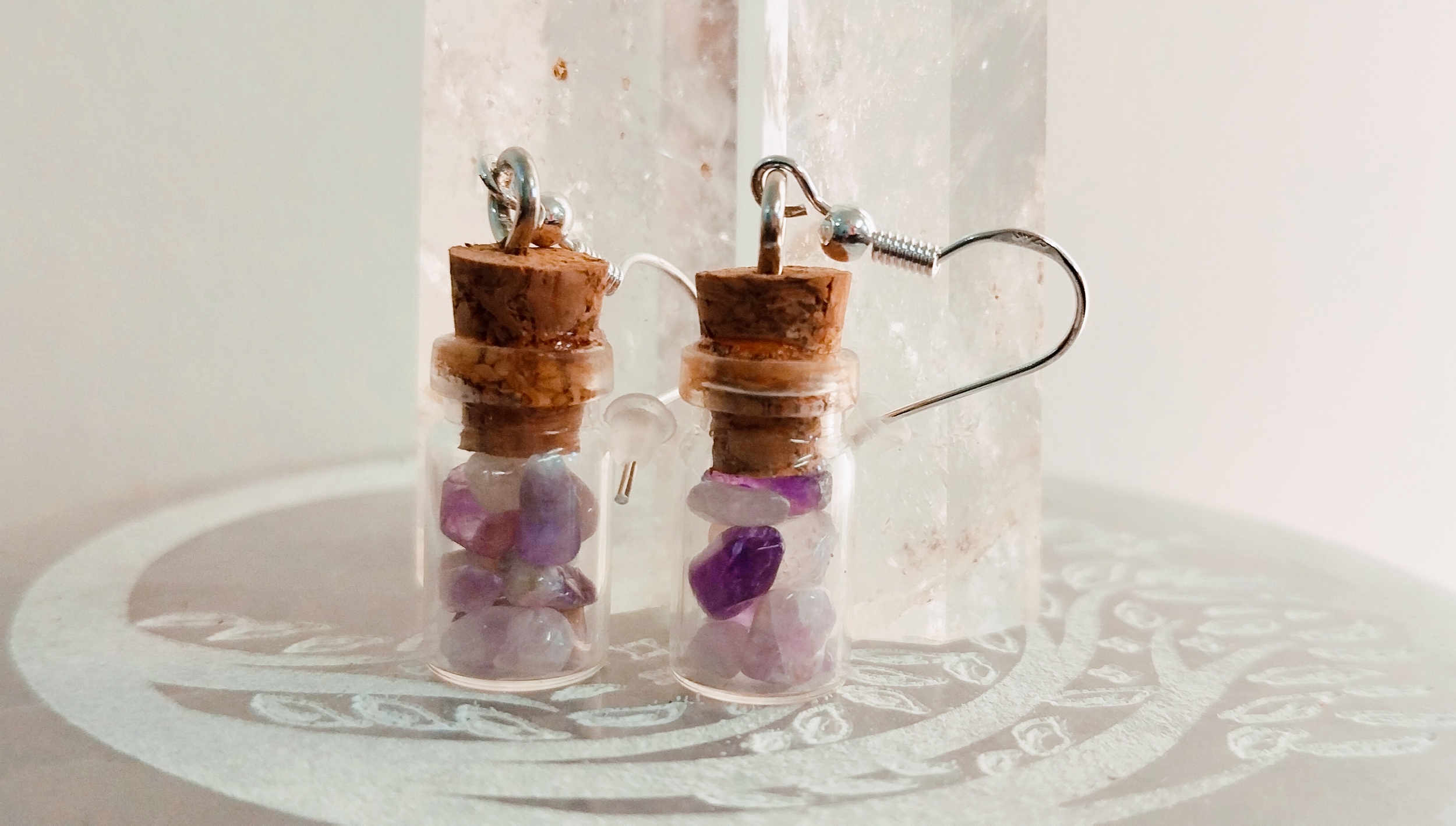 Boucles d\'oreilles Petite Améthyste