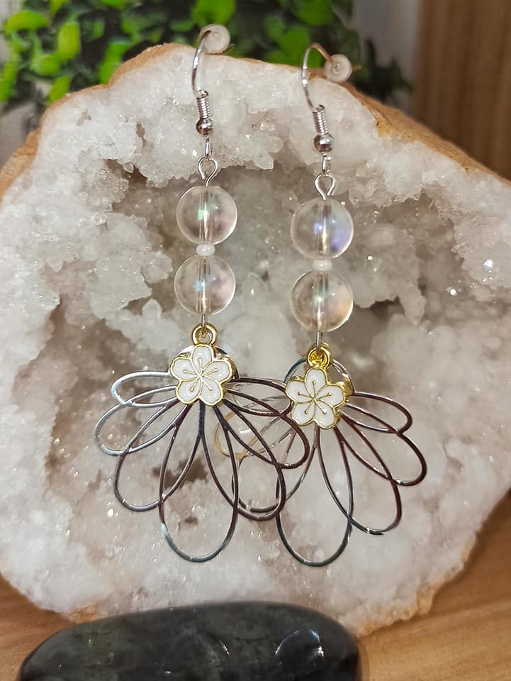 Boucles d\'oreilles Fleurs Sakura
