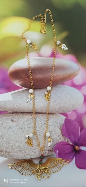 Collier Ailes Égyptienne doré
