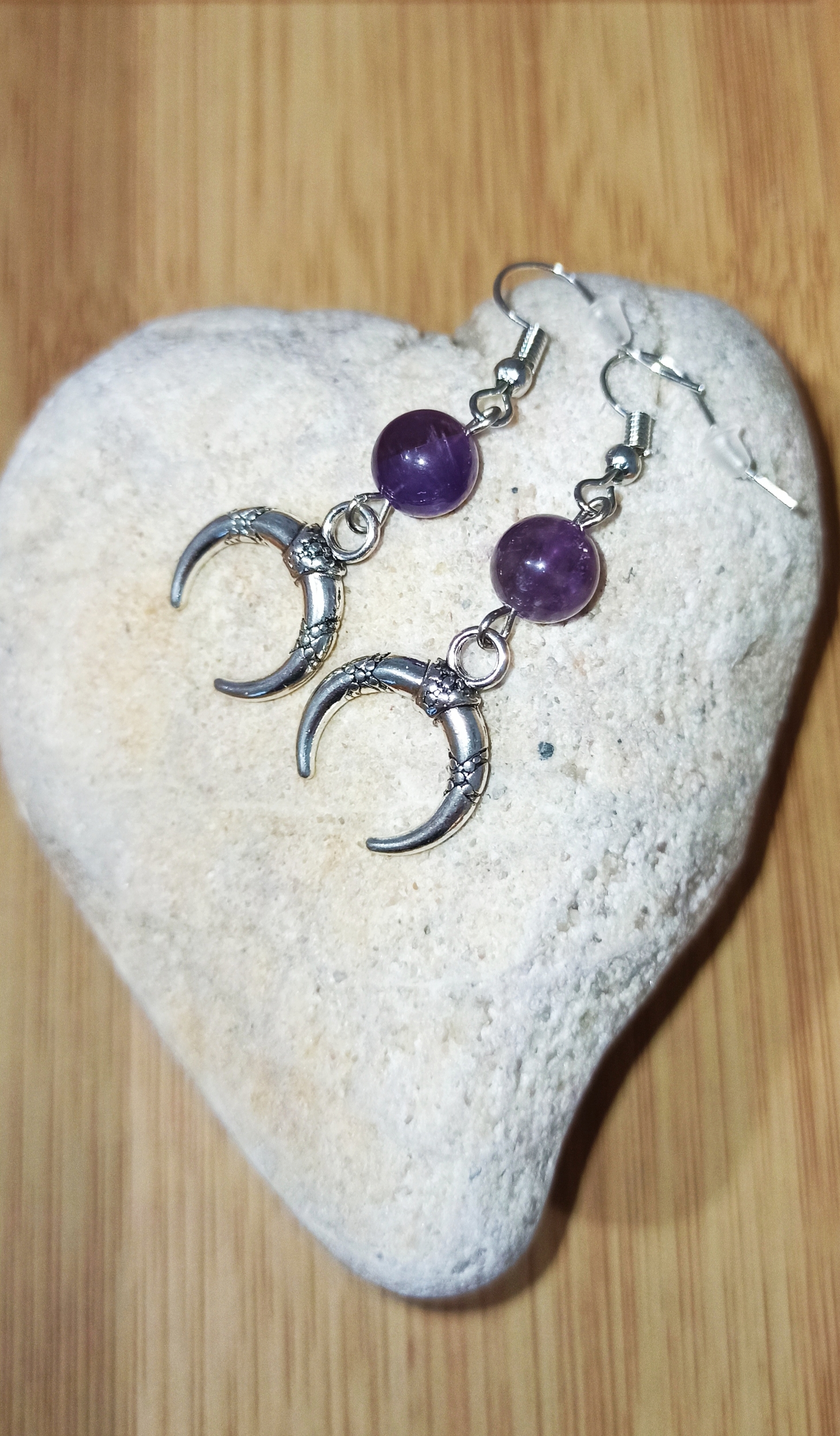 Boucles d\'oreilles Corne de buffle