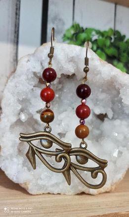 Boucles d\'oreilles Oeil d\'Horus protection