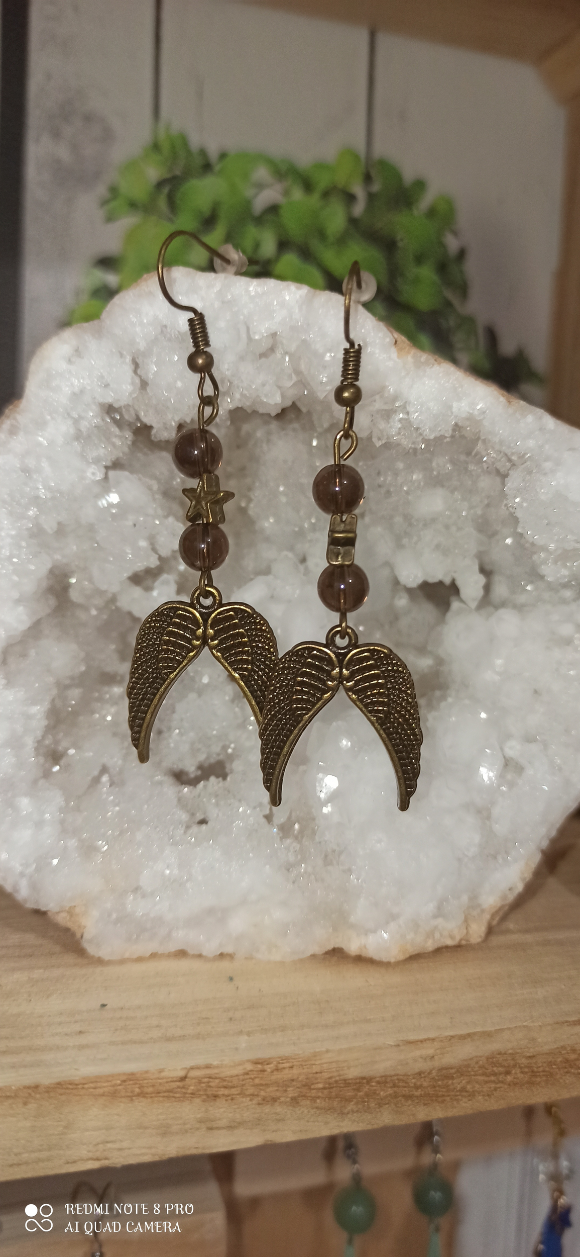 Boucles d\'oreilles Ailes d\'Ange Bronze