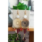 Boucles doreilles goutte prune plume rouge étoile.jpg1 - Copie