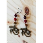 Boucles doreilles oeil horus bronze - Copie