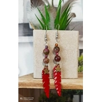 Boucles doreilles plumes rouge étoile.jpg1 - Copie
