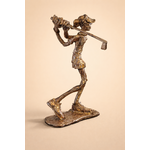 Sculpture de golfeuse en bronze