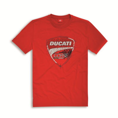 T-shirt Ducati Corse Sketch Rouge