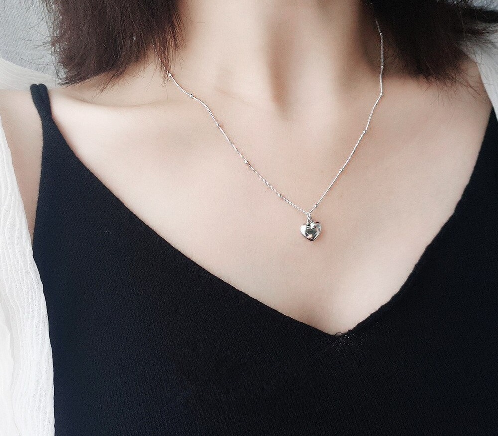 Mini-pendentif-coeur-brillant-en-argent-Sterling-925-collier-cha-ne-de-clavicule-pour-femmes-accessoires