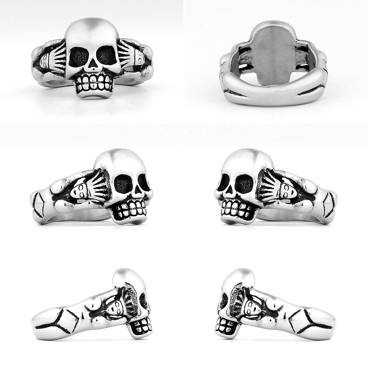 Bague-originale-en-titane-et-acier-corps-avec-cr-ne-pour-hommes-Punk-Hip-Hop-cadeau