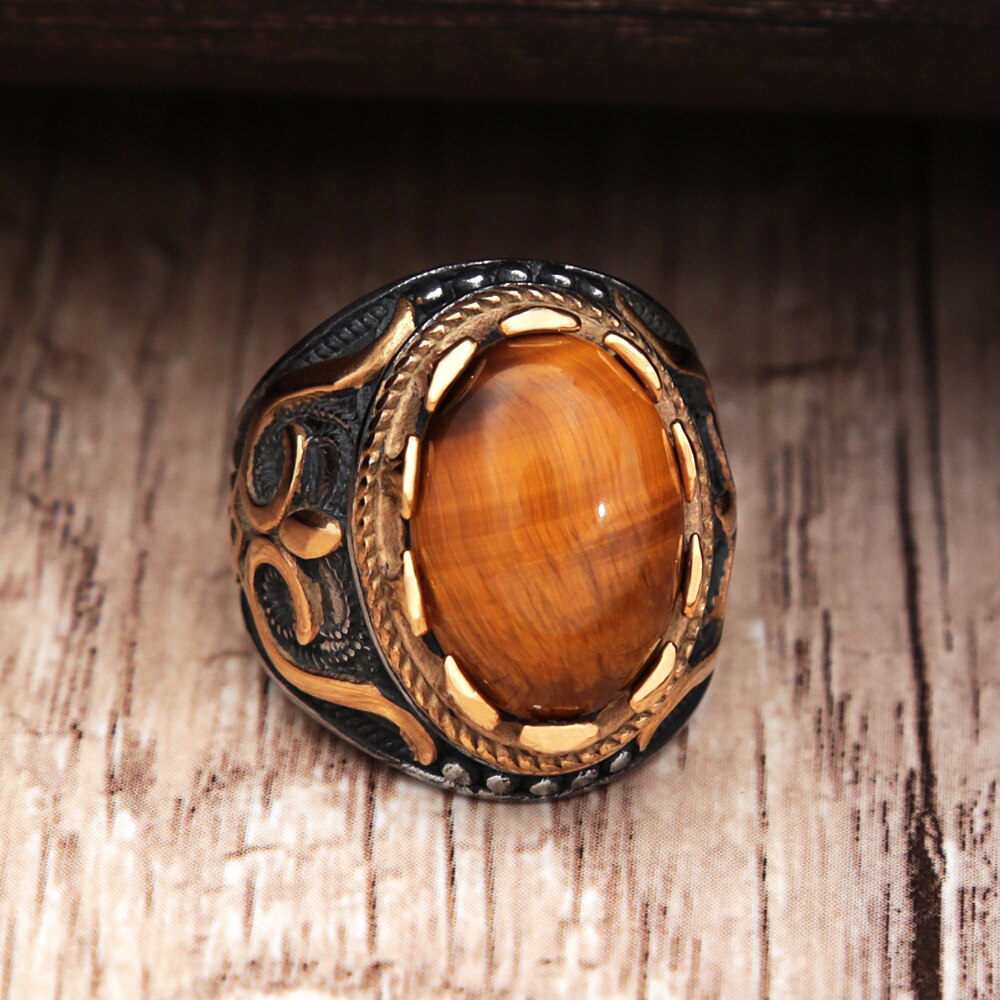 Bague Homme Oeil De Tigre 