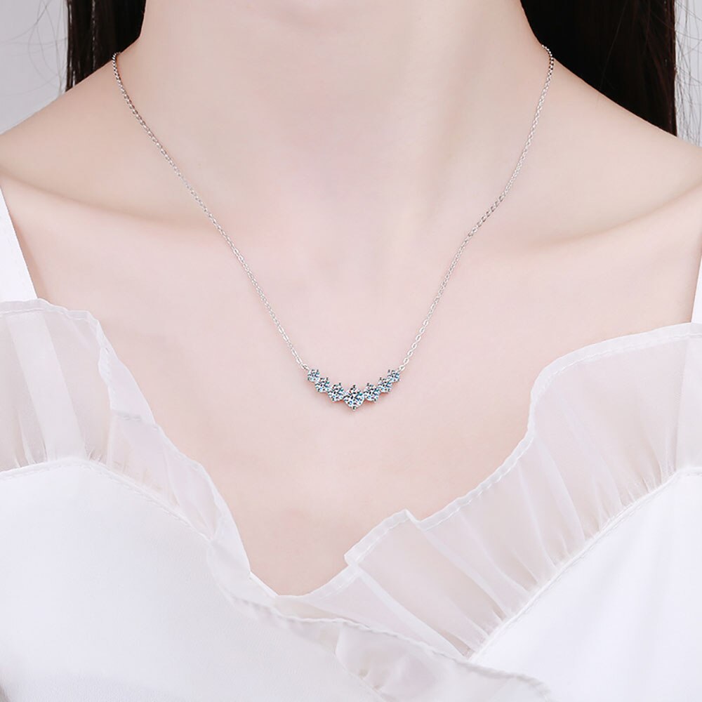 Serene-Day-925-argent-plaqu-Pt950-bijoux-fins-couleur-D-VVS-pendentif-Simple-sourire-sept-princesse
