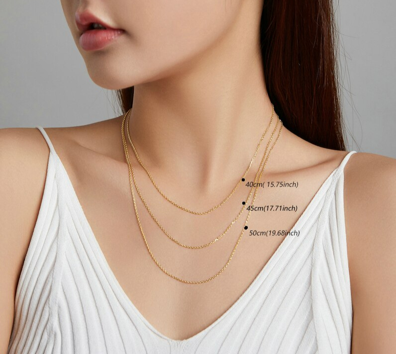 BAMOER-collier-en-argent-Sterling-925-de-45cm-Simple-et-la-mode-couleur-or-Rose-fermoir