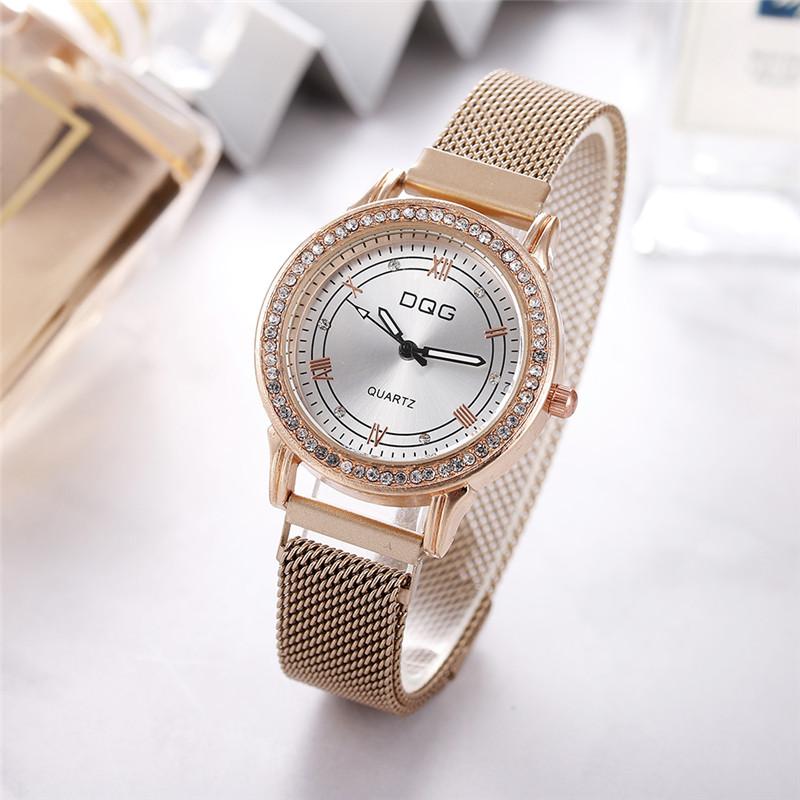 Montre-de-luxe-en-cristal-brillant-pour-femmes-DQG-en-acier-inoxydable-bracelet-maille-Quartz-boucle