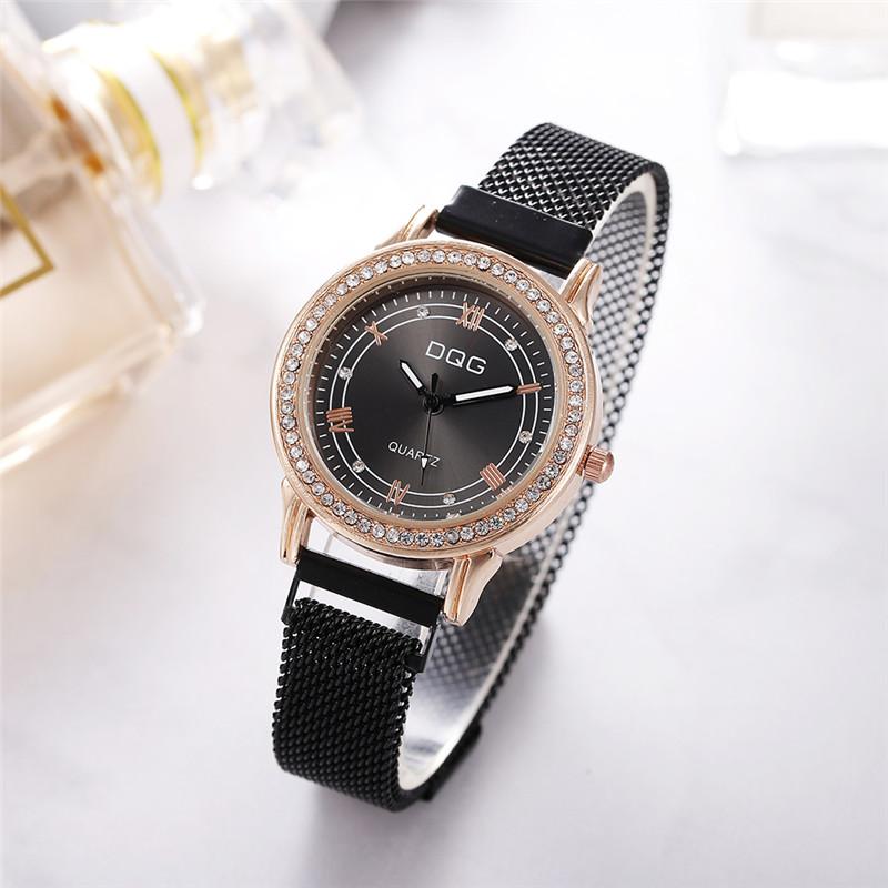 Montre-de-luxe-en-cristal-brillant-pour-femmes-DQG-en-acier-inoxydable-bracelet-maille-Quartz-boucle