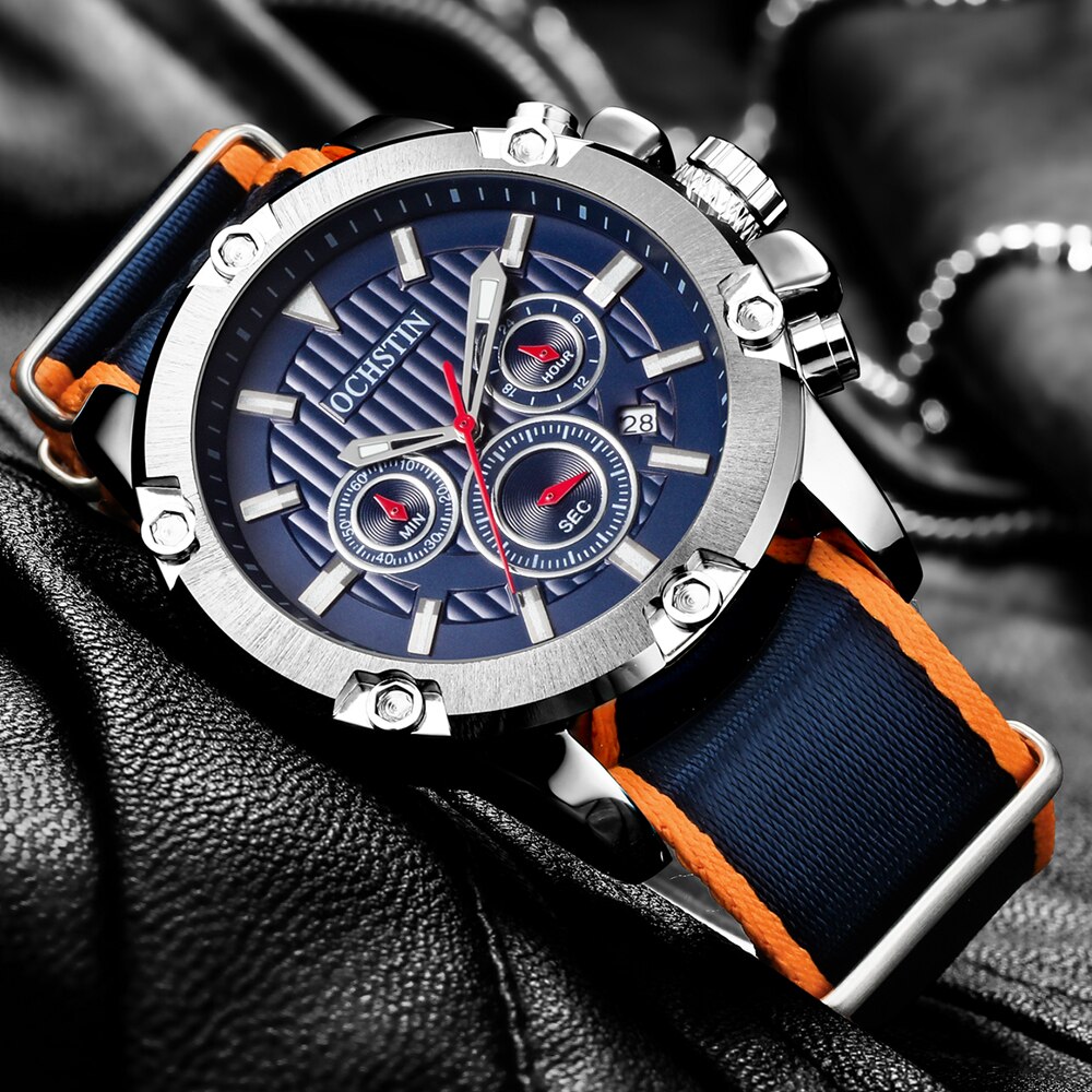OCHSTIN-montre-bracelet-Quartz-analogique-pour-hommes-bracelet-en-cuir-et-Nylon-tanche-30m-mode-d