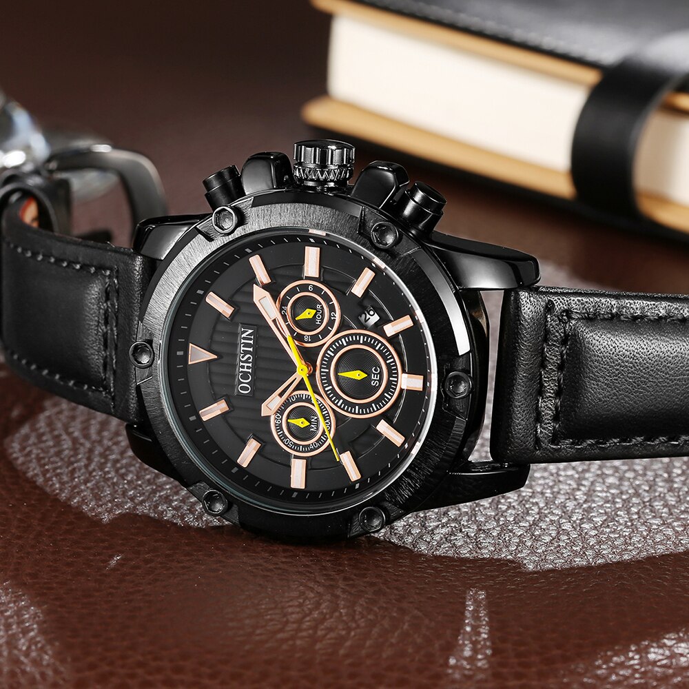 OCHSTIN-montre-bracelet-Quartz-analogique-pour-hommes-bracelet-en-cuir-et-Nylon-tanche-30m-mode-d