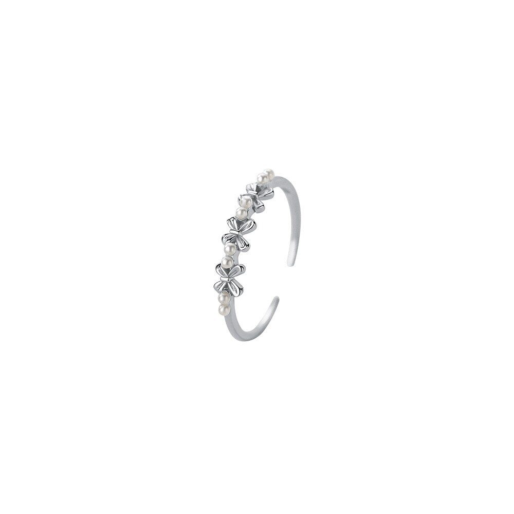 Bague-en-argent-Sterling-S925-pour-femme-petite-perle-fleur-Simple-l-gant-ajustable-bijoux-d