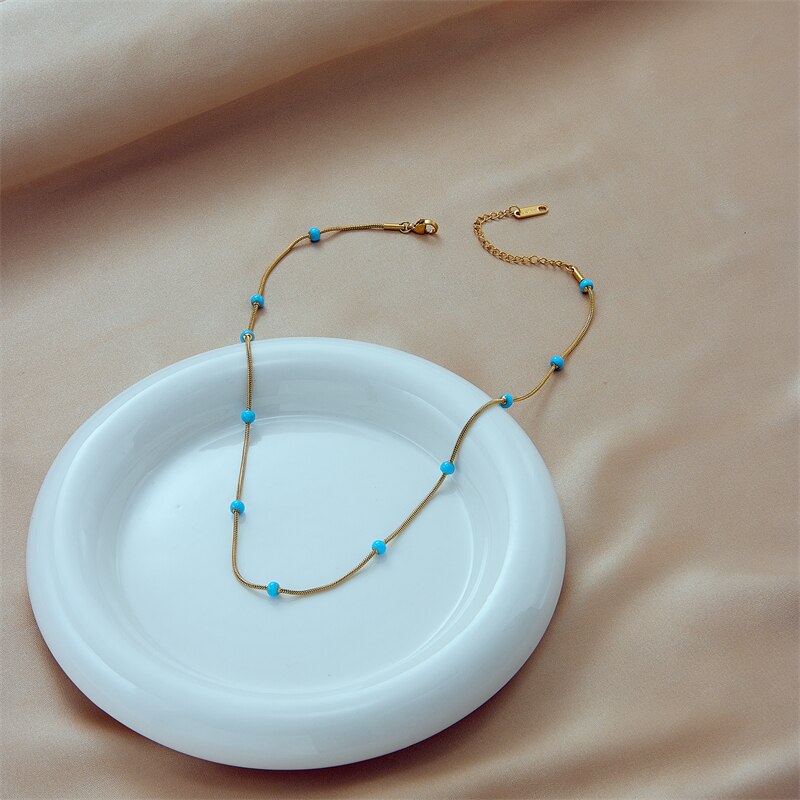 DIEYURO-collier-de-perles-bleues-en-acier-inoxydable-316L-pour-femmes-nouvelle-mode-pour-dames-cha