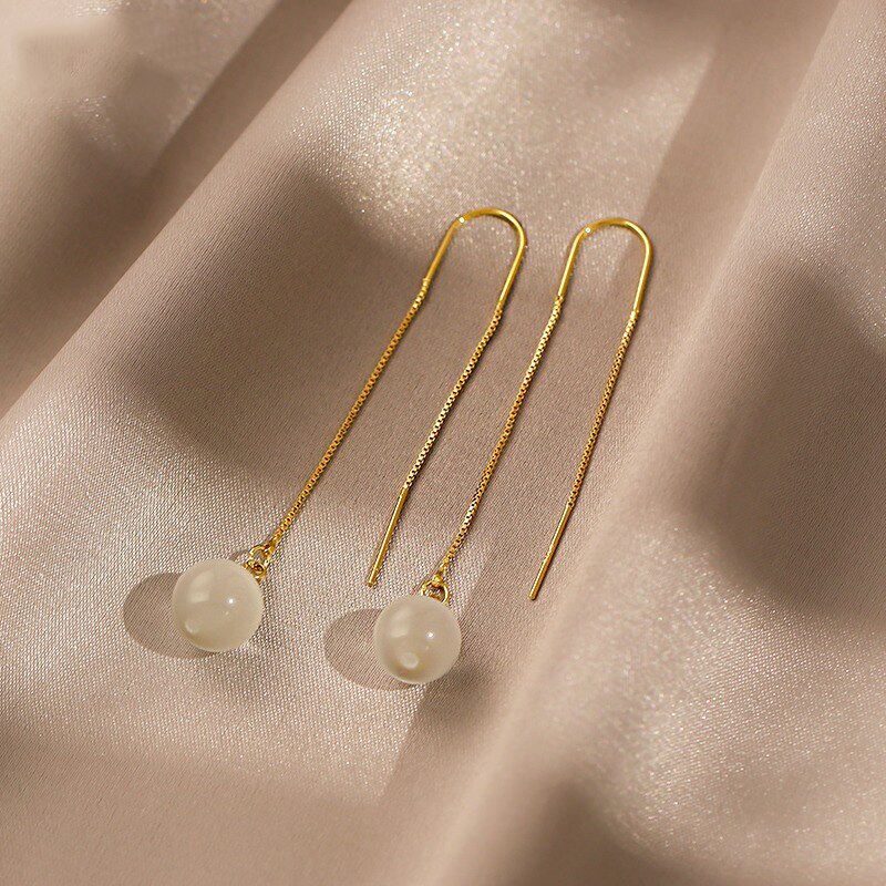 Boucles-d-oreilles-longues-avec-pendentif-en-boule-d-opale-pour-femme-classique-mode-cor-enne