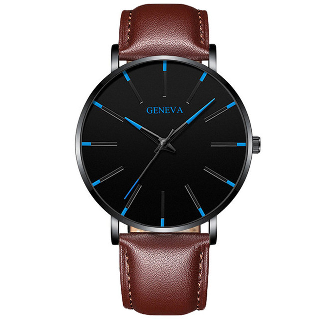 Montre tendance homme promotion Montre homme Quartz avec bracelet en cuir