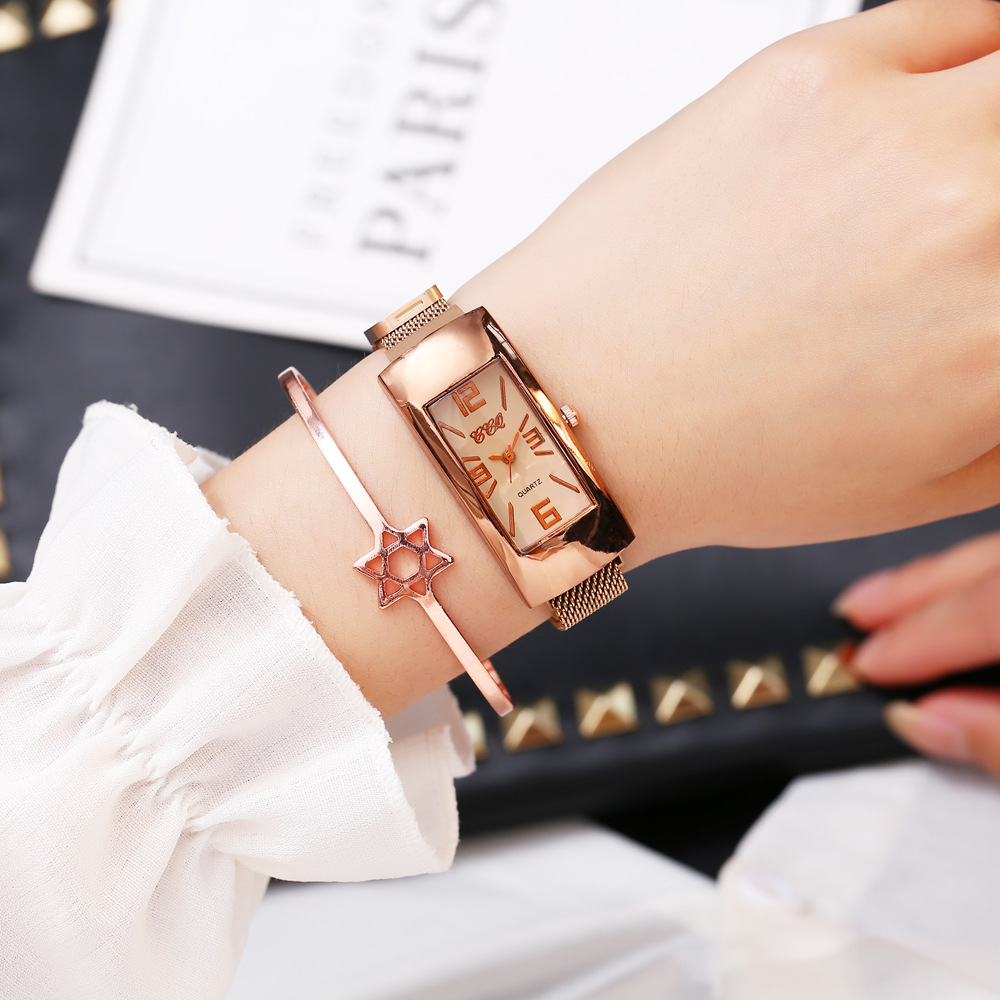 Montres-Quartz-pour-femmes-montre-bracelet-de-luxe-boucle-magn-tique-en-or-Rose-la-mode