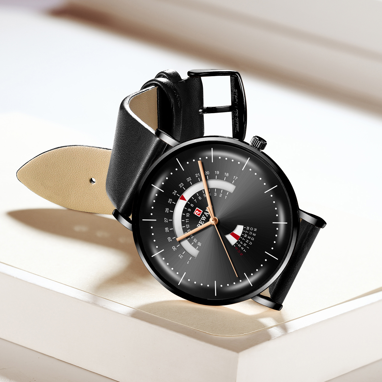 Montre-bracelet-en-cuir-pour-hommes-Relogio-Reward-Steel-Saati-nouvelle-montre-de-luxe-tanche-calendrier