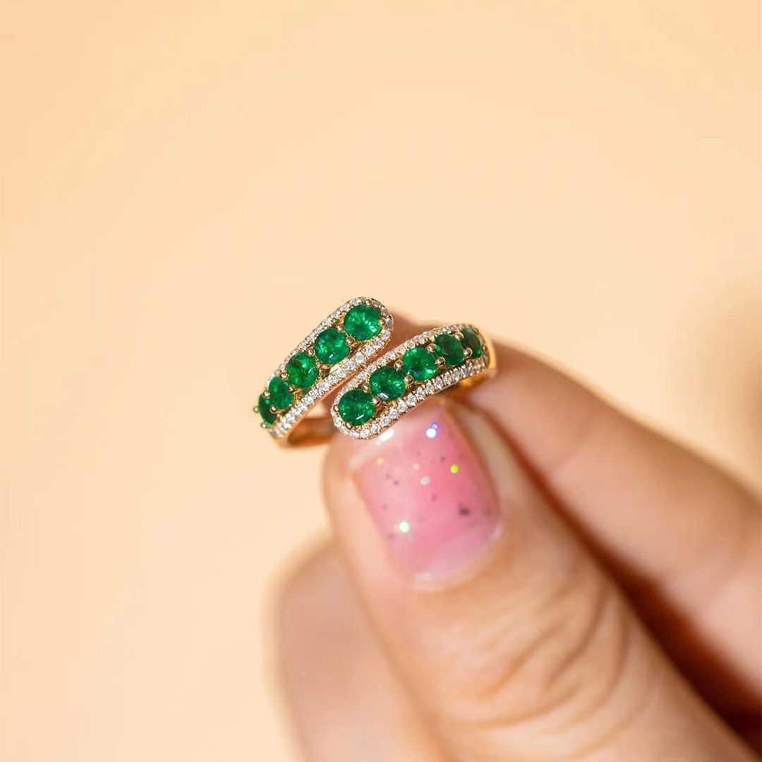 Bague-ajustable-en-argent-et-pierre-verte-pour-femmes-joli-bijou-de-fian-ailles-de-mariage