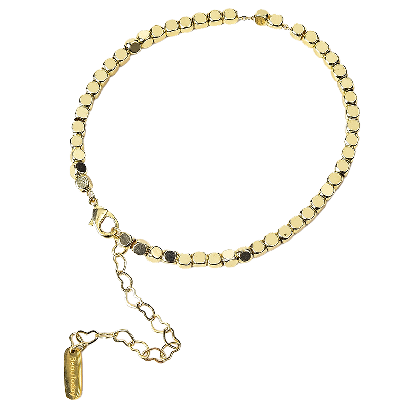 Bracelet-Vintage-plaqu-or-18-carats-pour-femmes-breloque-ronde-cha-ne-classique-bijoux-simples-pour