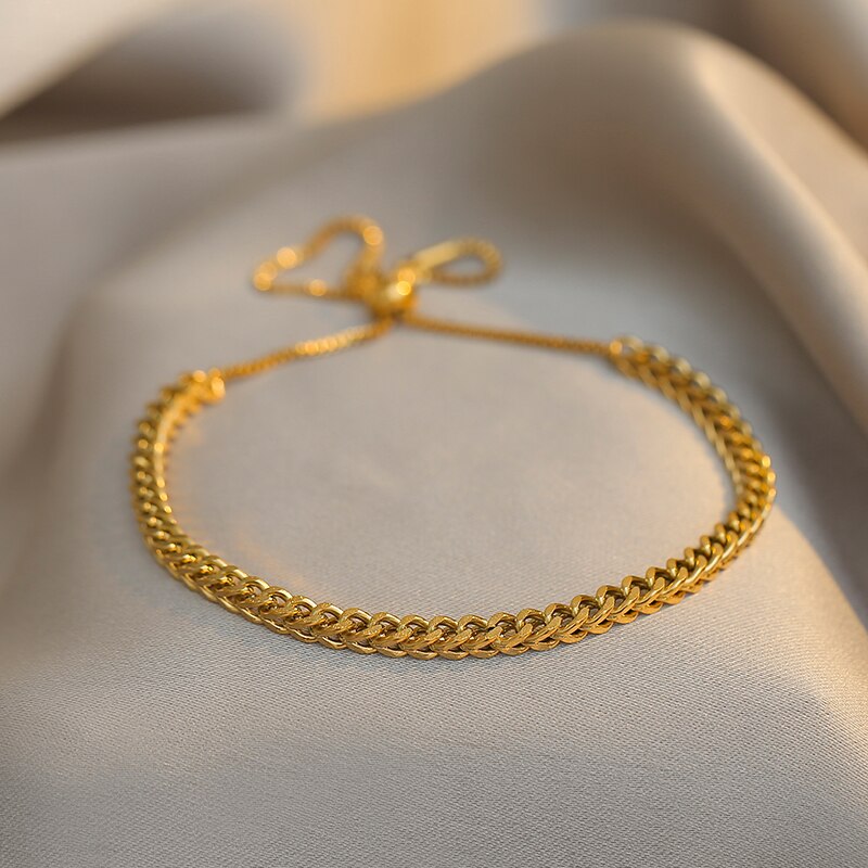 Bracelet femme - Promotion bracelet pour femme en acier inoxydable doré.
